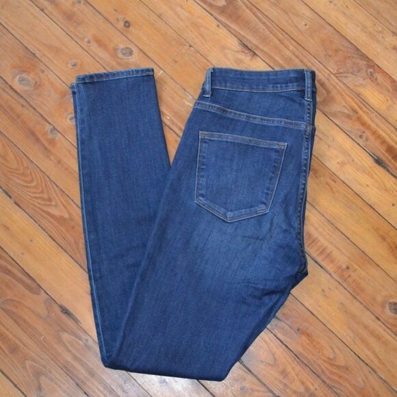 H & M Blue High Rise Stretch Skinny Jeans 6 high waisted - Picture 1 of 6
